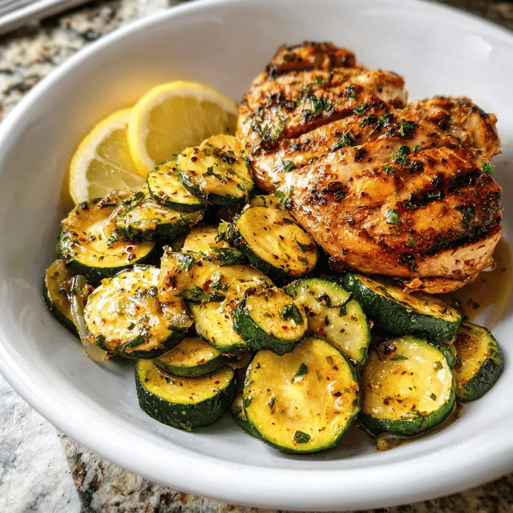 Easy Asado Chicken with Zesty Lemon Zucchini