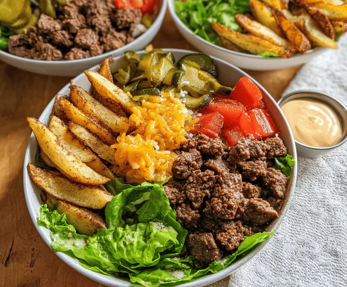 Easy Low-Carb Cheeseburger Bowls Recipe