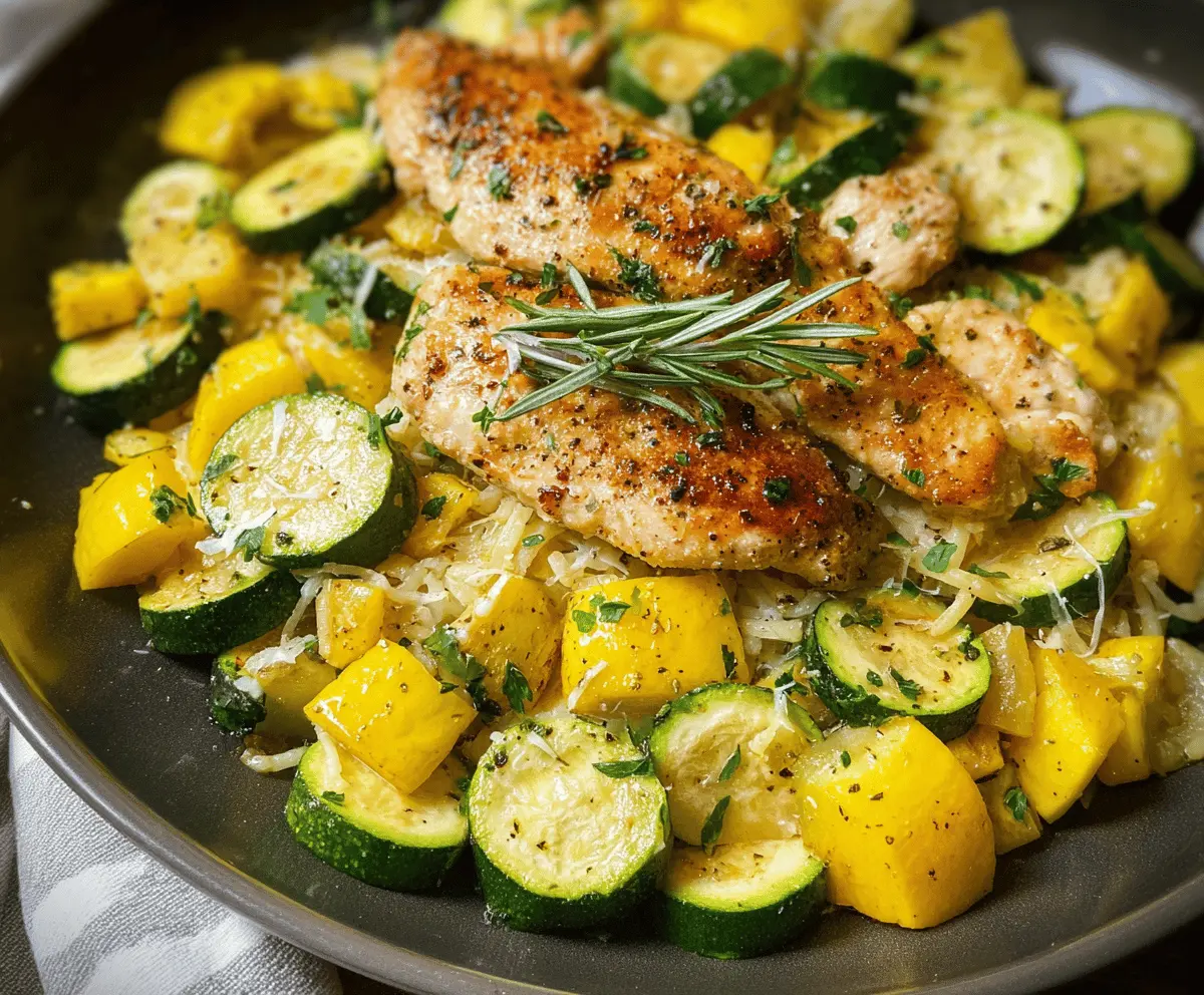 Easy Chicken Breast with Zucchini and Squash Recipe