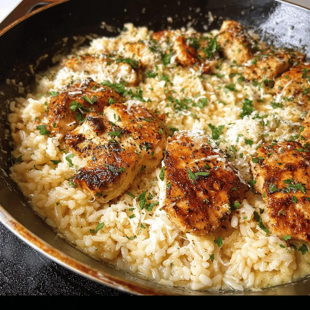 One-Pan Garlic Parmesan Chicken and Rice Recipe