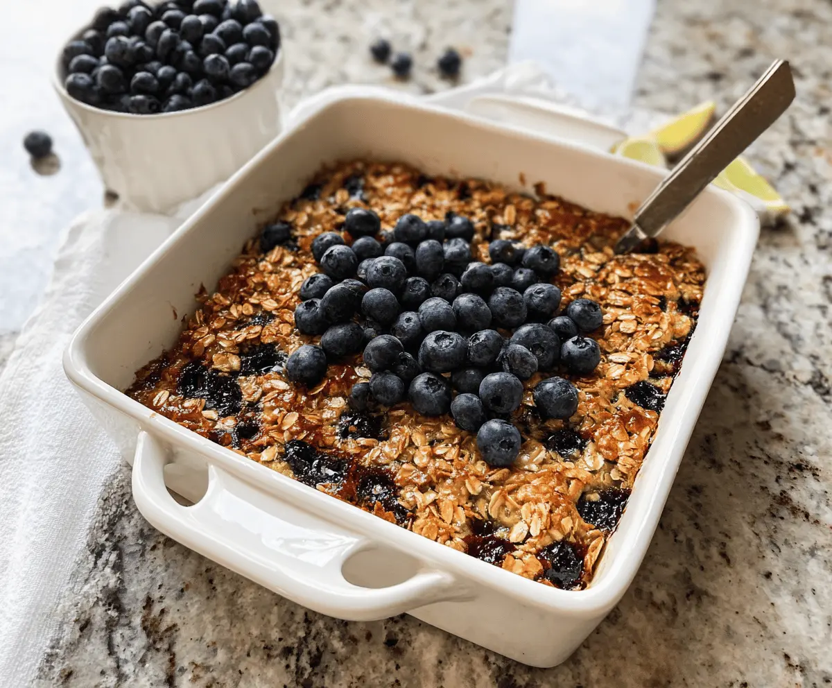 Healthy Zucchini Blueberry Baked Oatmeal Recipe