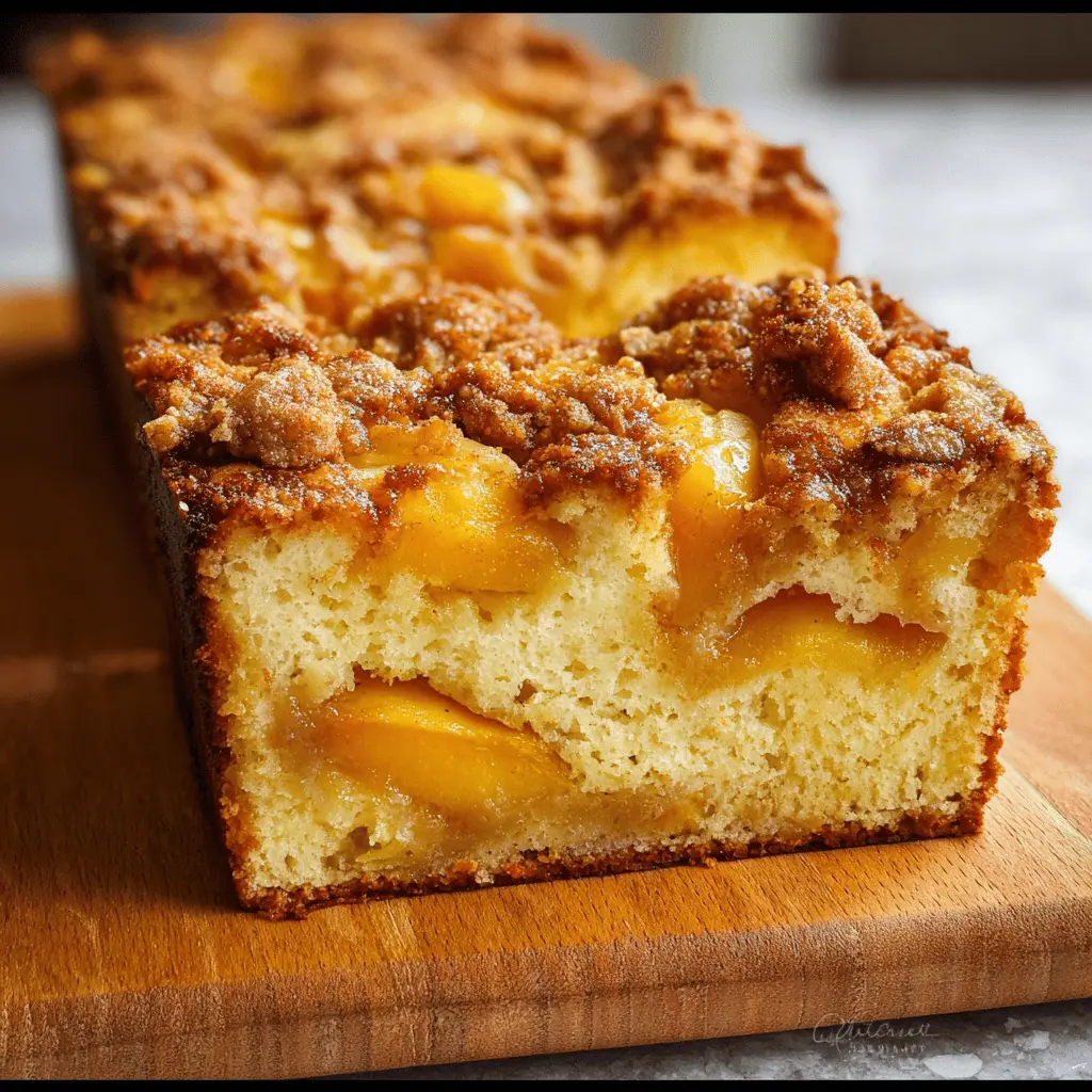 Easy Peach Cobbler Pound Cake Recipe