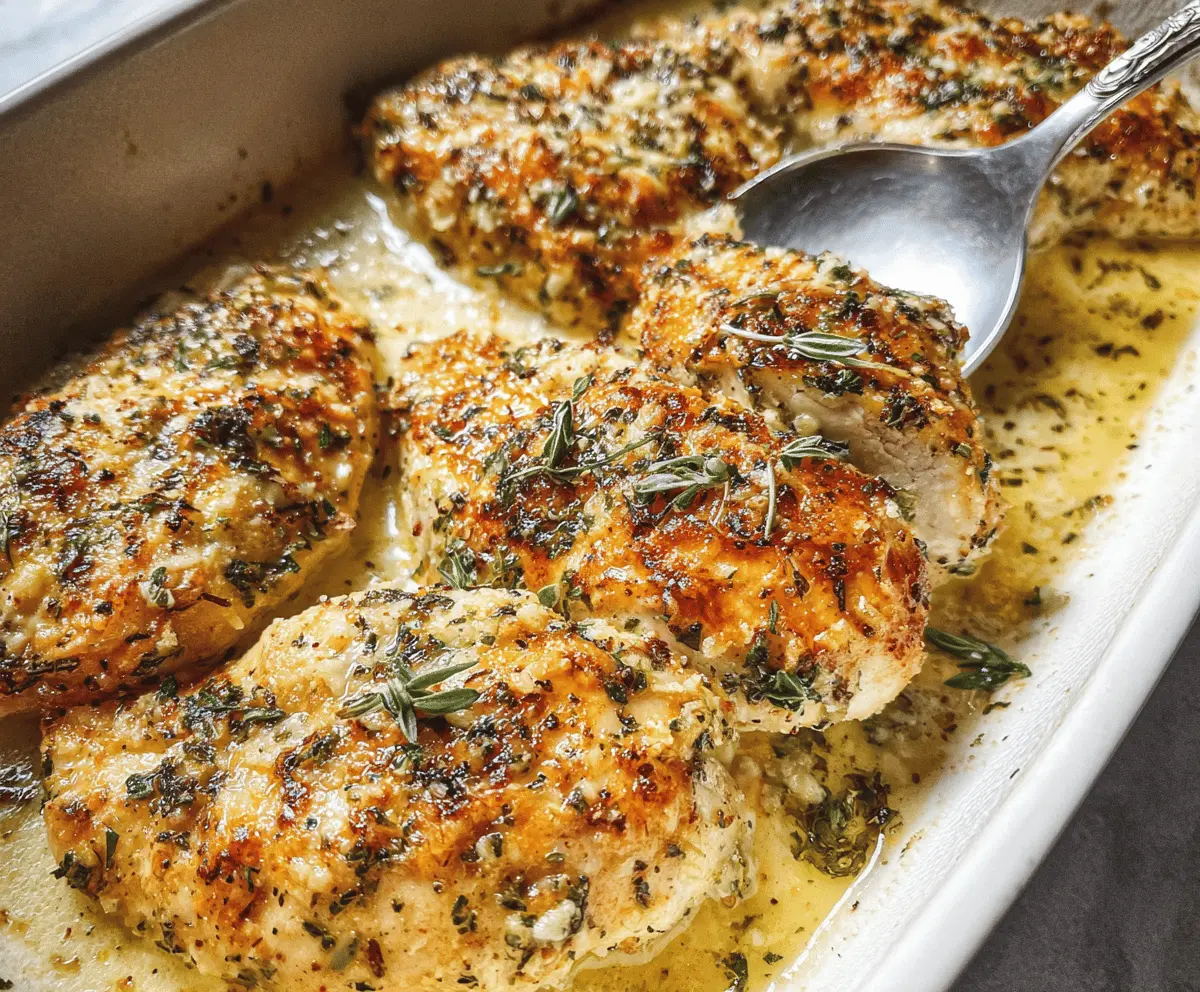 Easy Garlic Parmesan Chicken Bake Recipe