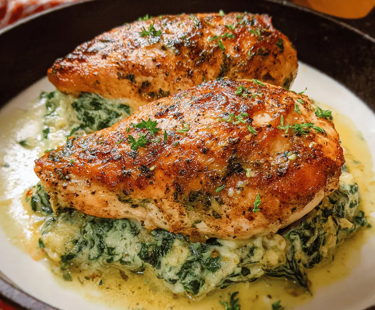 Easy Spinach Stuffed Chicken Breasts Recipe