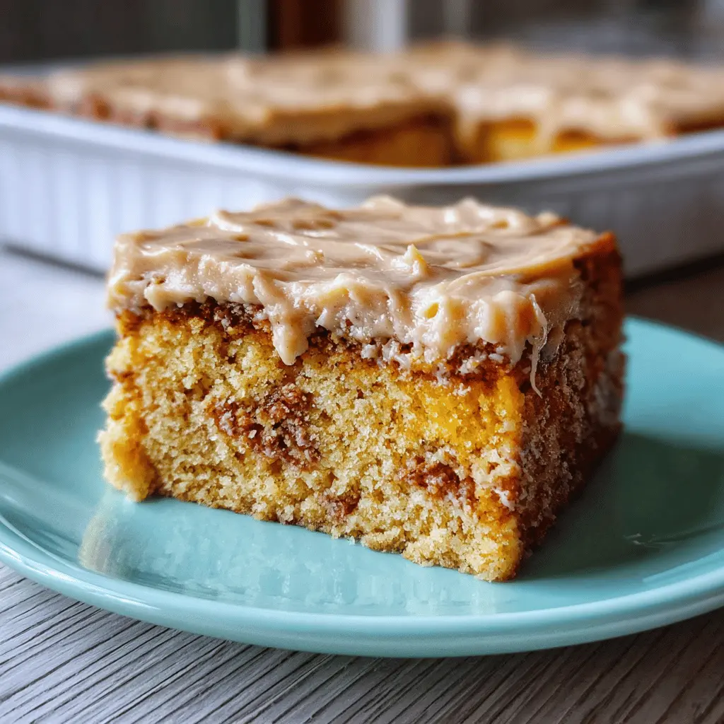 Moist Peach Cake with Brown Sugar Frosting