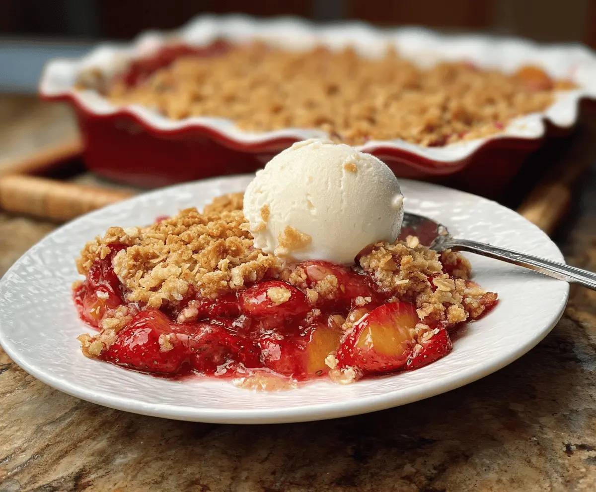 Easy Strawberry Peach Crisp Recipe