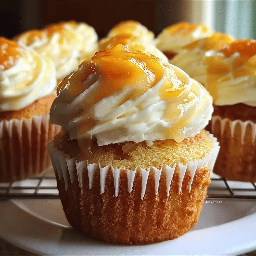 Honey Peach Cream Cheese Cupcakes Recipe
