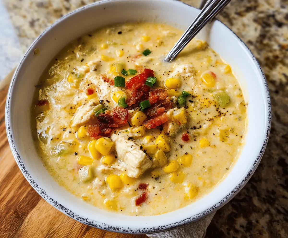Easy Crockpot Chicken Corn Chowder Recipe