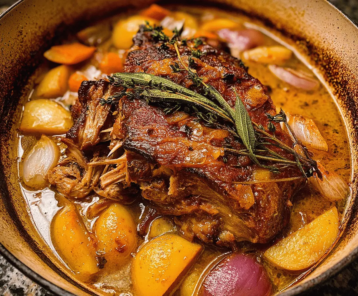 Tender Apple Cider Braised Pork Shoulder Recipe