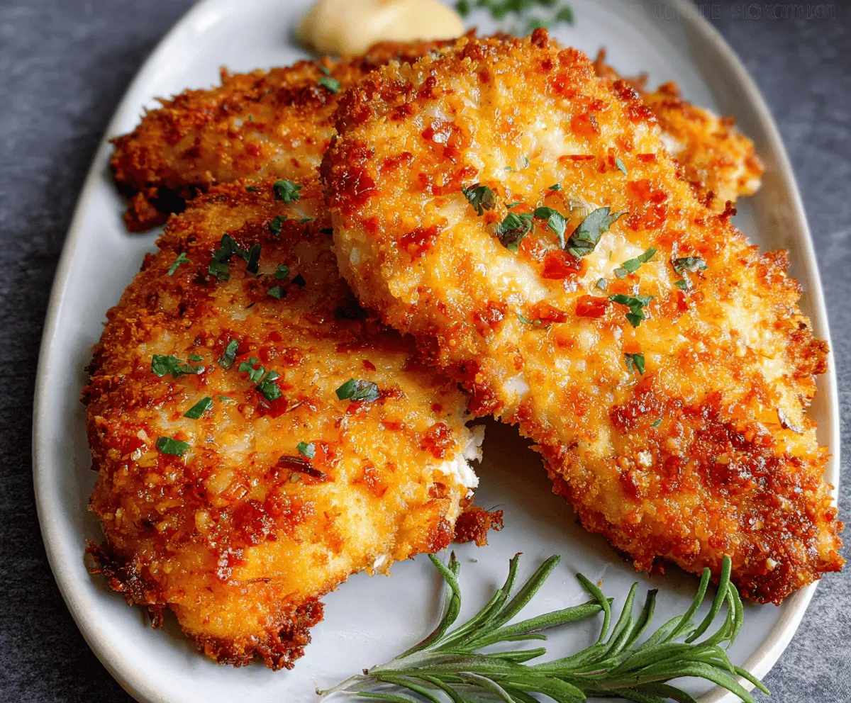 Crispy Air Fryer Parmesan Chicken with Mayo