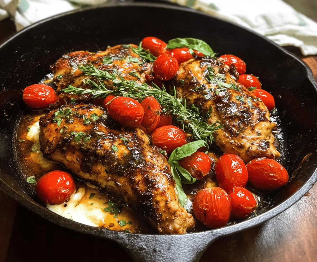 Easy One Pan Balsamic Chicken Dinner