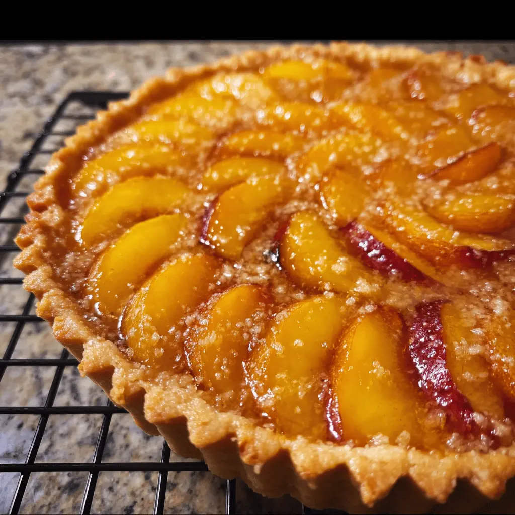 Easy Peach Tart Recipe with Flaky Crust