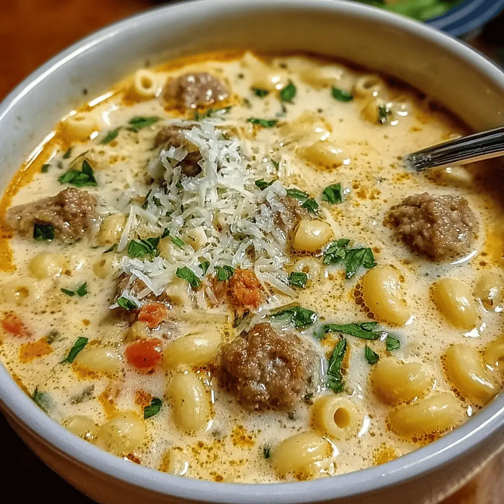 Creamy Parmesan Italian Sausage Soup Recipe