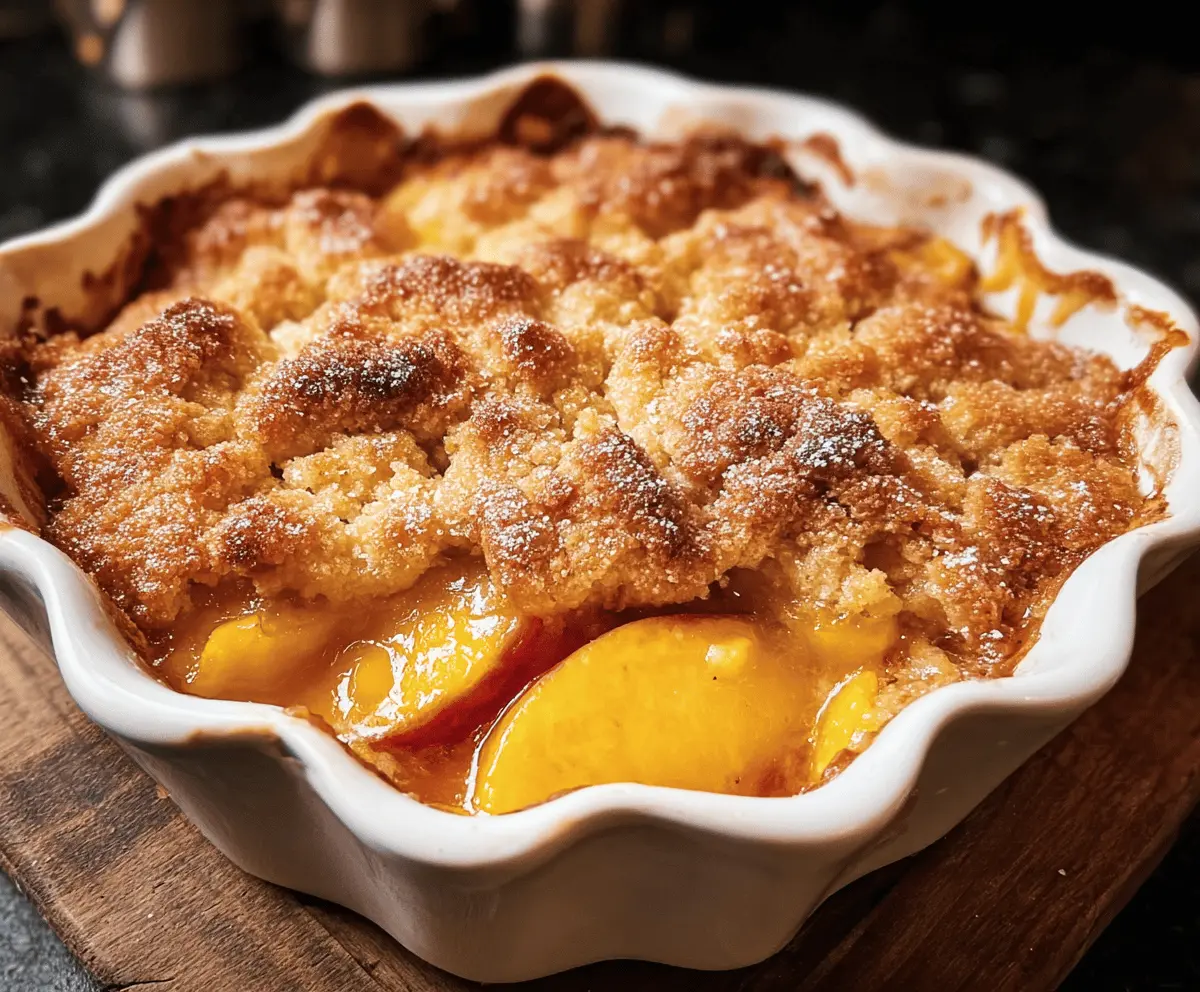 Classic Peach Cobbler Recipe with Easy Homemade Topping