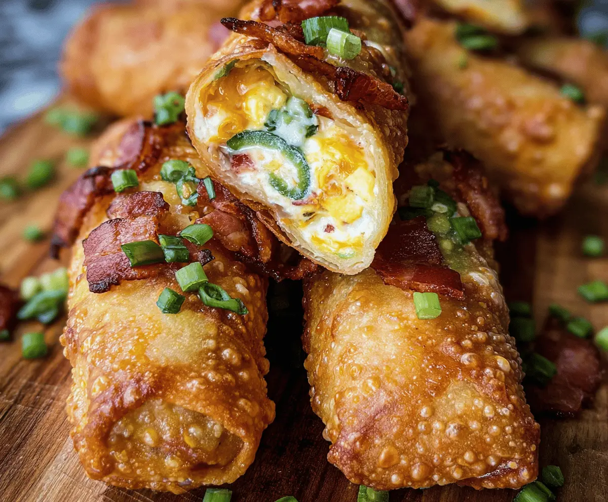 Crispy Bacon Jalapeño Popper Eggrolls Recipe