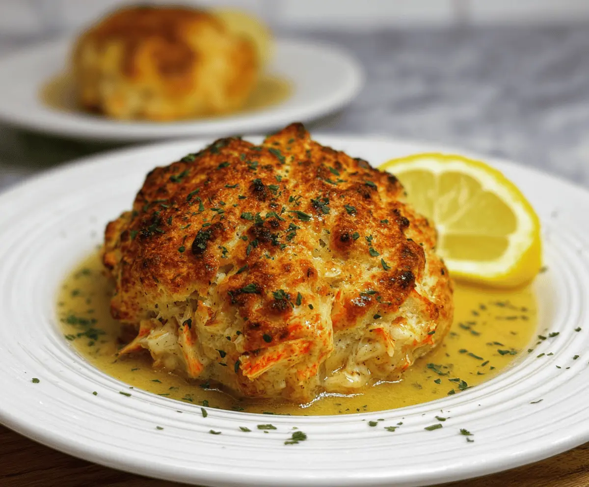 Crab Stuffed Cheddar Bay Biscuits with Lemon Butter