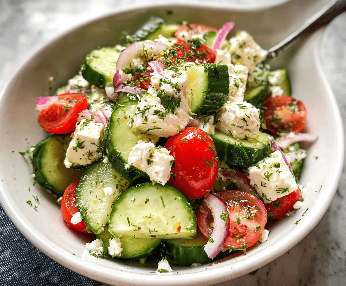 Fresh and Easy Greek Cucumber Salad Recipe