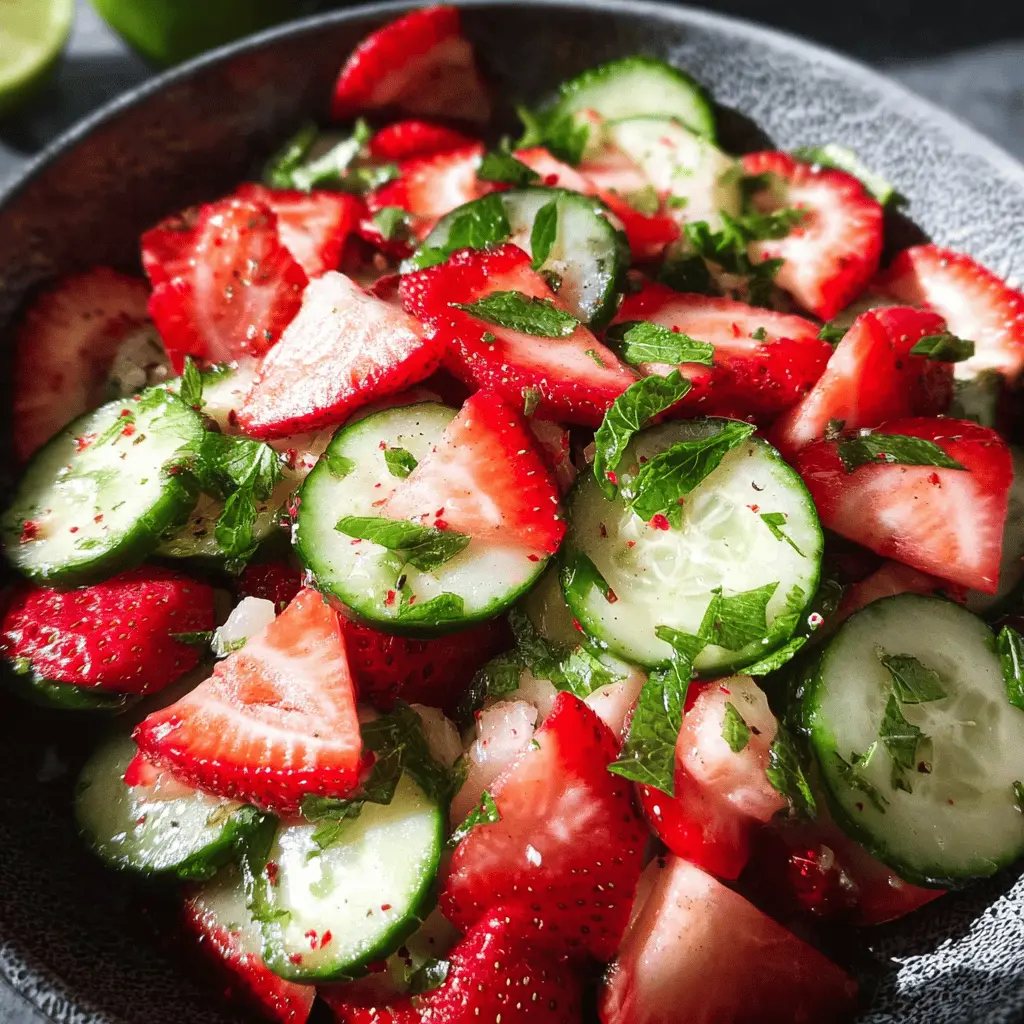 Refreshing Cucumber Strawberry Summer Salad Recipe