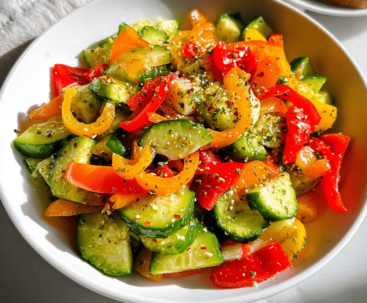 Refreshing Cucumber and Sweet Pepper Salad Recipe