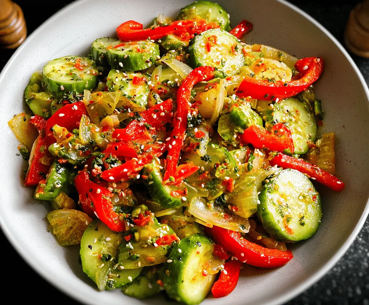Fresh Cucumber and Sweet Pepper Salad Recipe