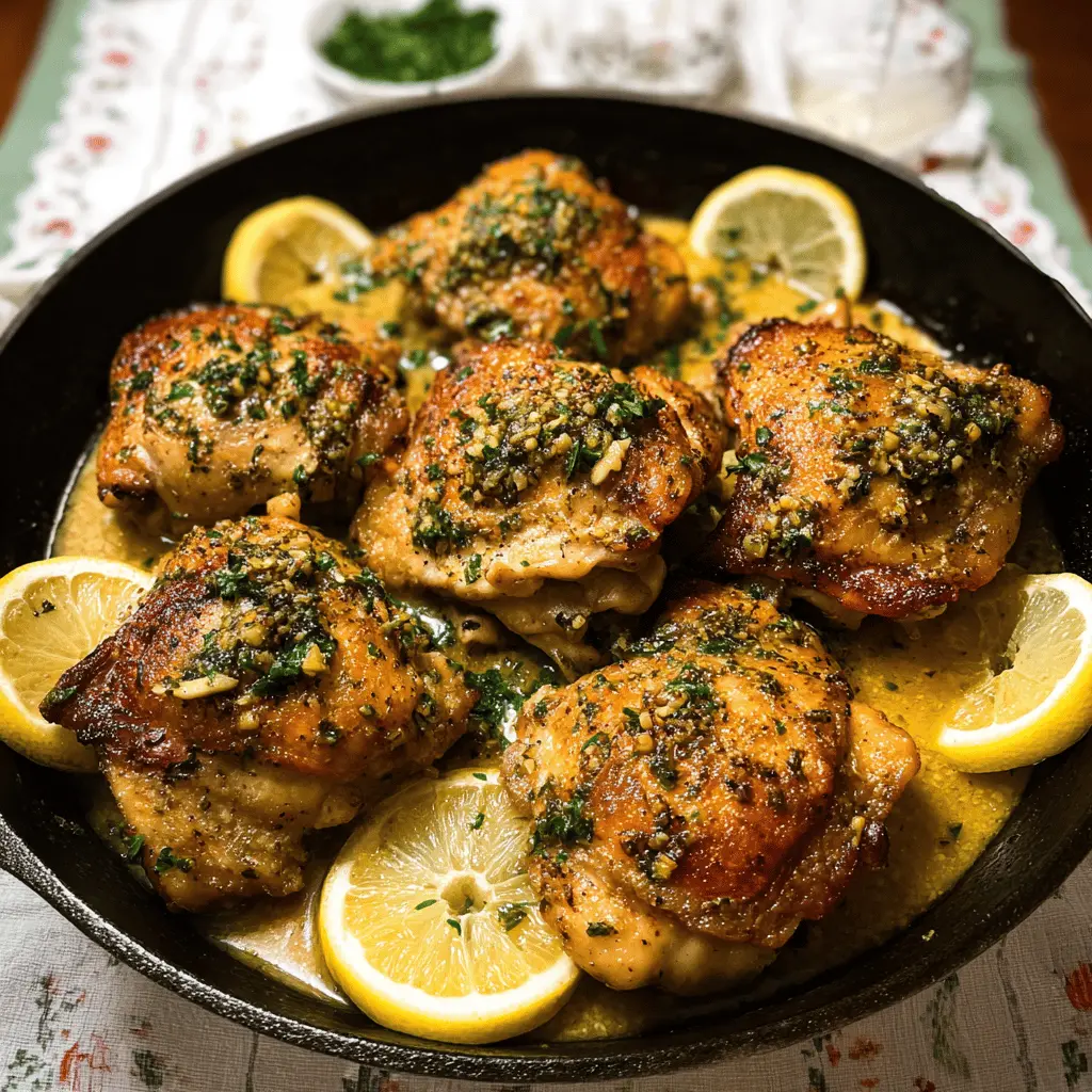 Easy Garlic Lemon Chicken Thighs Recipe