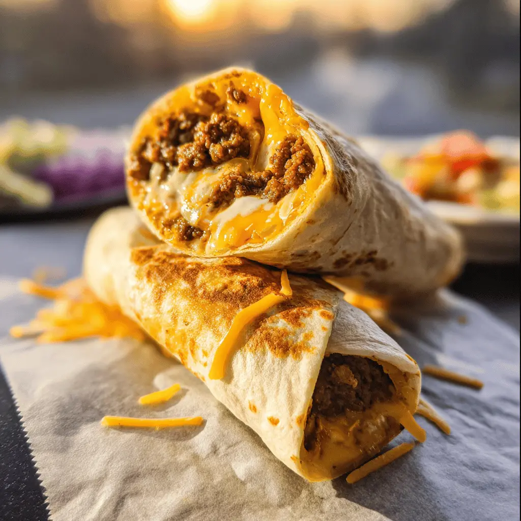 Easy Taco Bell Style Beefy Melt Burrito Recipe