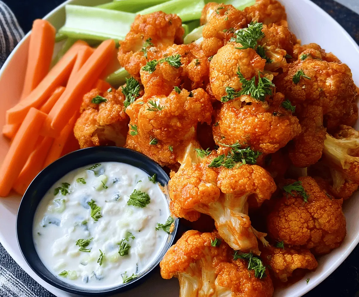 Crispy Air Fryer Buffalo Cauliflower Recipe